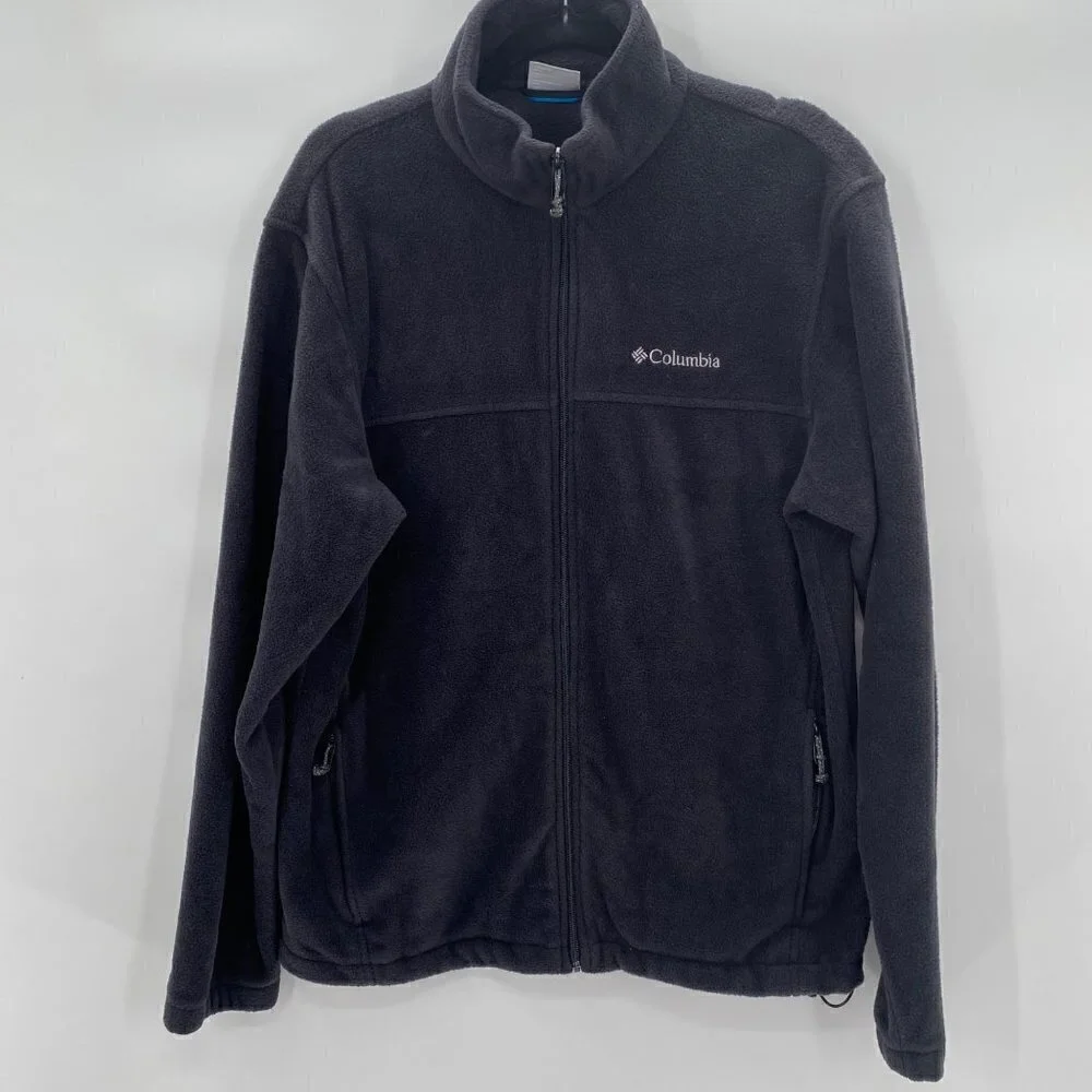 Columbia Black Full Zip Fleece Jacket Men’s Size L